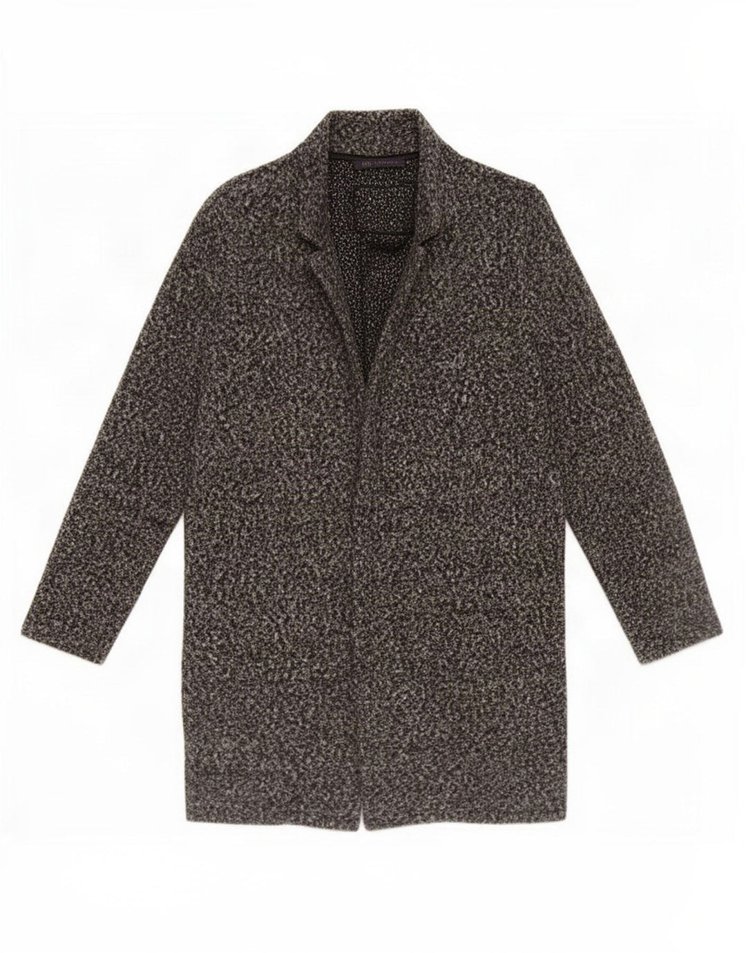Marks & Spencer Womens Overcoat UK 8 Small Grey Flecked Polyester