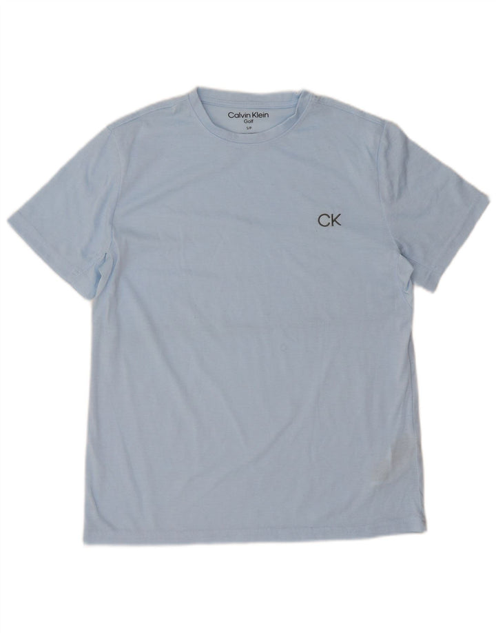 Calvin Klein Mens T-Shirt Top Small Blue Polyester