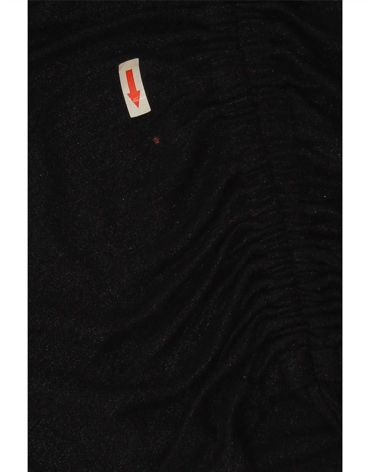 All Saints Womens Crop Top Long Sleeve UK 12 Medium Navy Blue Viscose
