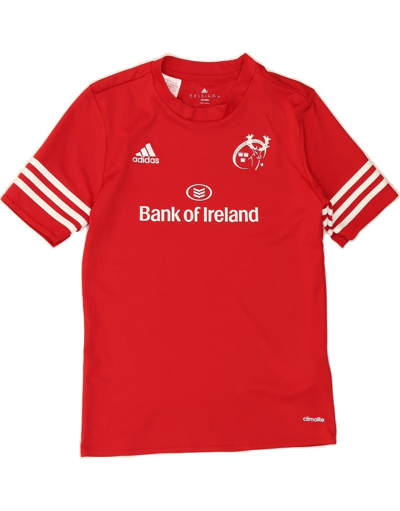 ADIDAS Boys Graphic T-Shirt Top 11-12 Years Large Red Polyester Vintage Adidas and Second-Hand Adidas from Messina Hembry 