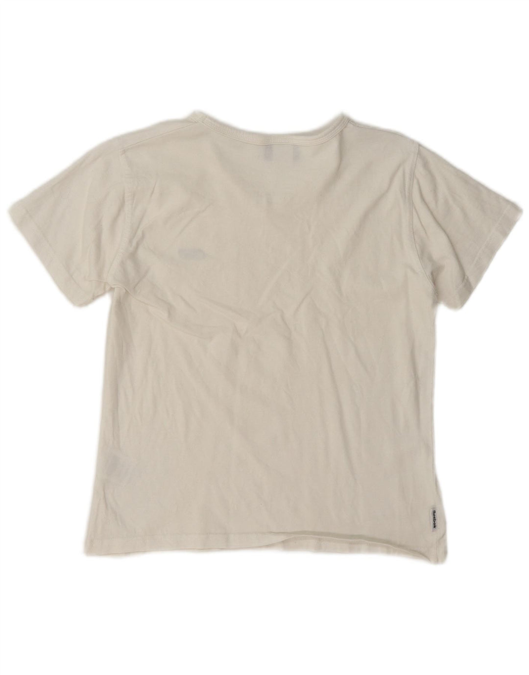 Reebok Womens T-Shirt Top UK 14 Large White Cotton