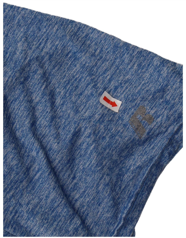 Russell Athletic Mens T-Shirt Top 2XL Blue Flecked Polyester