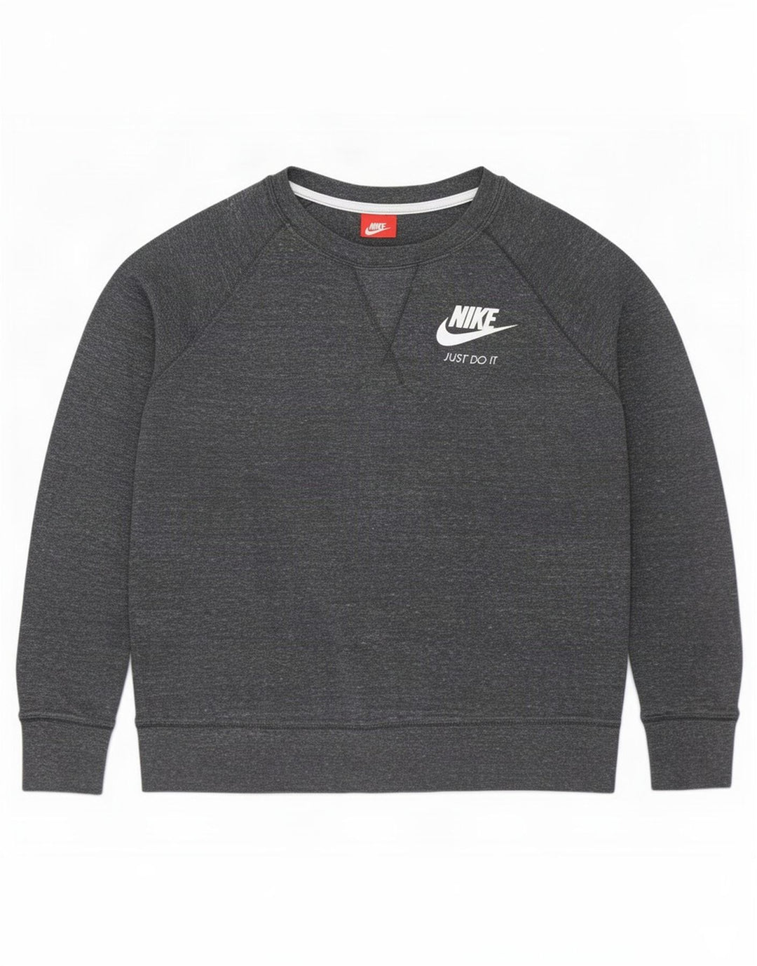 Nike Womens Sweatshirt Jumper UK 14 Medium Grey Flecked