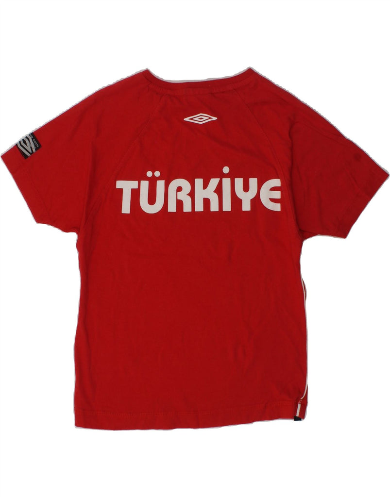 UMBRO Boys Turkiye Graphic T-Shirt Top 7-8 Years Red | Vintage Umbro | Thrift | Second-Hand Umbro | Used Clothing | Messina Hembry 