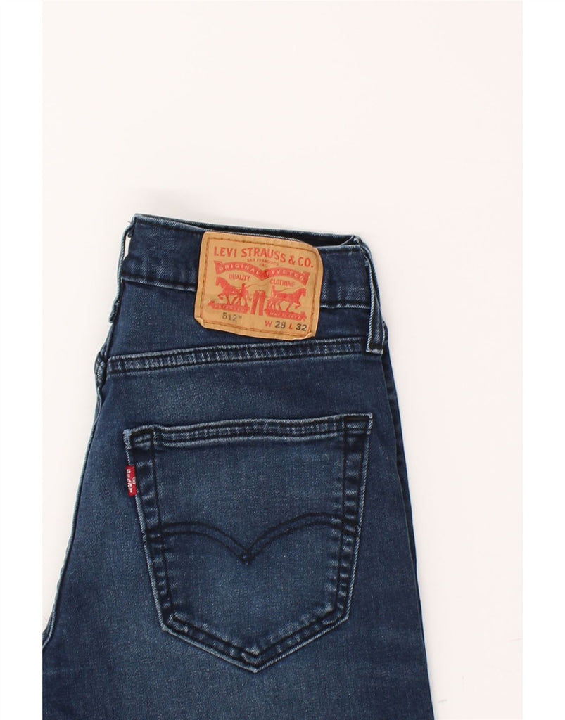 LEVI'S Womens 512 Slim Tapered Jeans W28 L32 Navy Blue Cotton Vintage Levi's and Second-Hand Levi's from Messina Hembry 