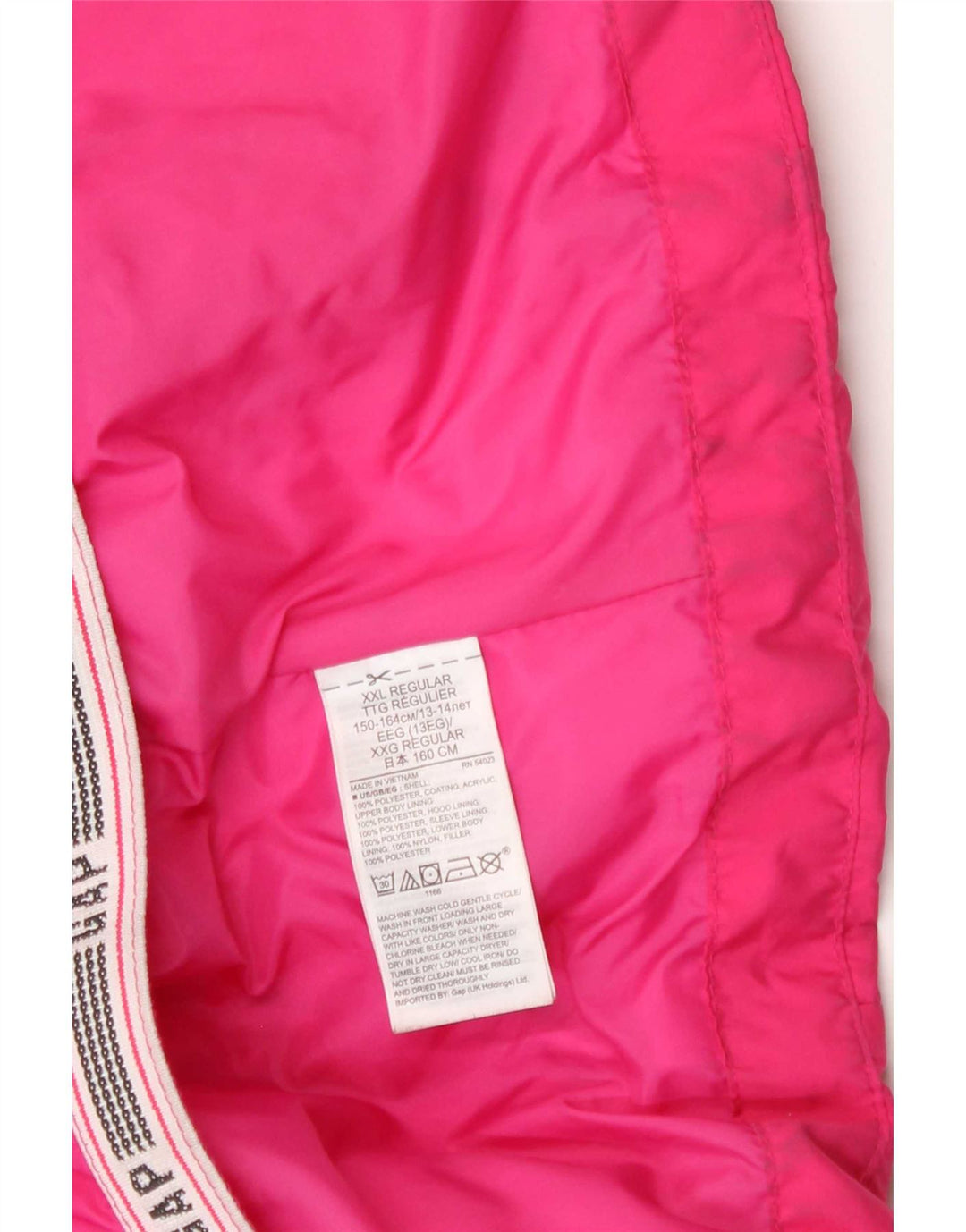 Gap Girls Padded Jacket 13-14 Years 2XL Pink Polyester
