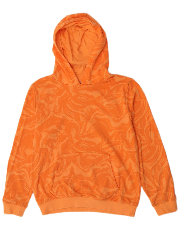 Fila Boys Hoodie Jumper 11-12 Years Orange Tie Dye Cotton