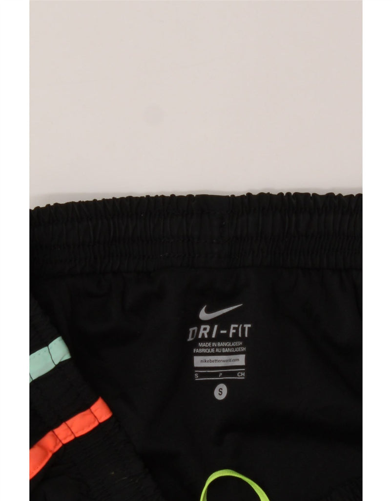 NIKE Womens Dri Fit Sport Shorts UK 10 Small Black Colourblock Polyester Vintage Nike and Second-Hand Nike from Messina Hembry 