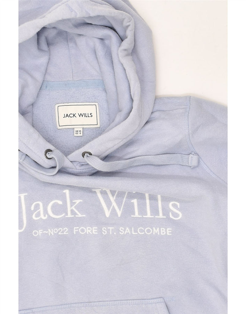 JACK WILLS Womens Oversized Graphic Hoodie Jumper UK 10 Small Purple | Vintage Jack Wills | Thrift | Second-Hand Jack Wills | Used Clothing | Messina Hembry 