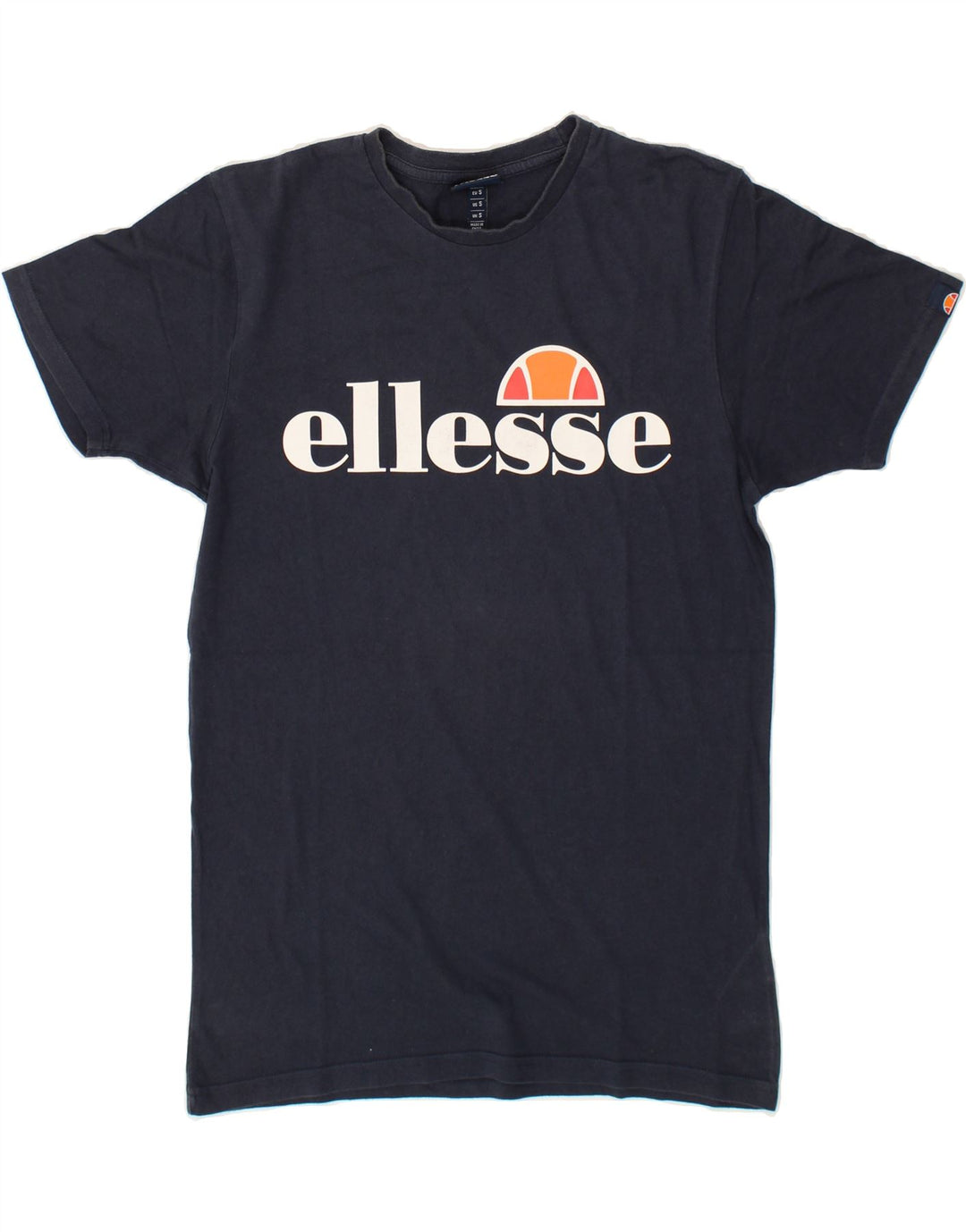 ELLESSE Mens Graphic T-Shirt Top Small Navy Blue Cotton Vintage Ellesse and Second-Hand Ellesse from Messina Hembry 