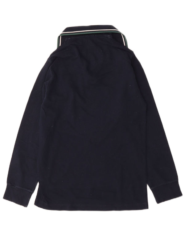 Fred Perry Boys Long Sleeve Polo Shirt 13-14 Years Navy Blue Cotton