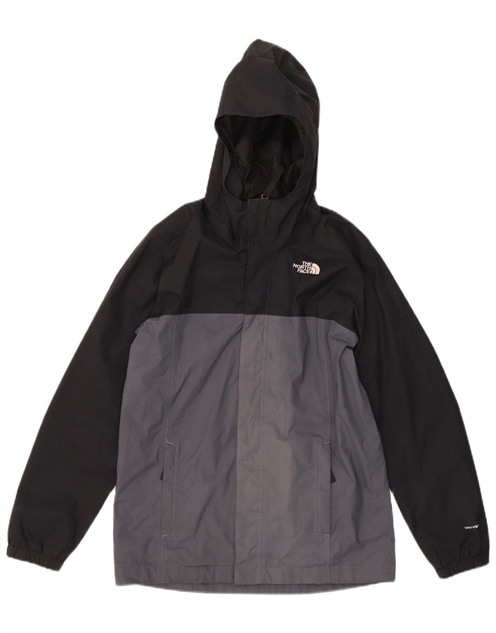 The North Face Boys Dryvent Rain Jacket 11-12 Years Large Black Colourblock