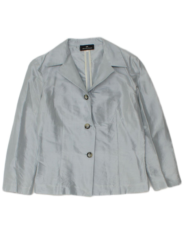 Alberto Biani Womens 3 Button 2 Piece Skirt Set IT 42 Medium W26 Blue Silk