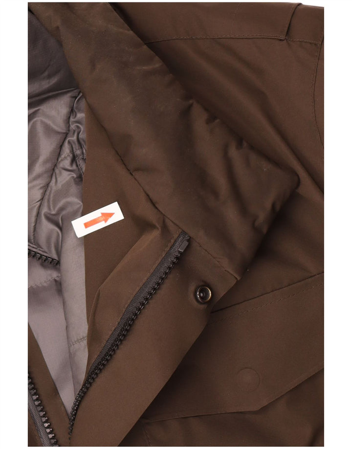 Massimo Dutti Mens Padded Jacket UK 42 XL Brown Polyester