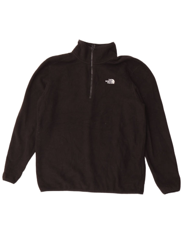 The North Face Mens Zip Neck Fleece Jumper XL Black Polyester