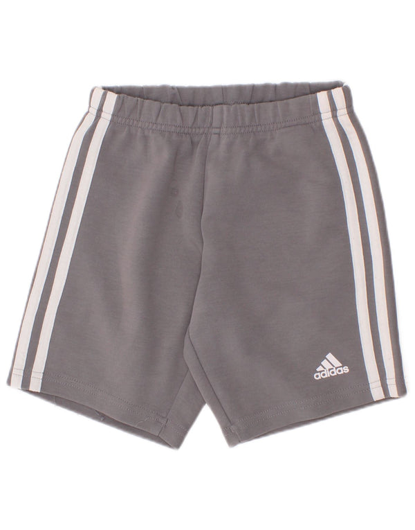 Adidas Boys Sport Shorts 5-6 Years Grey Cotton