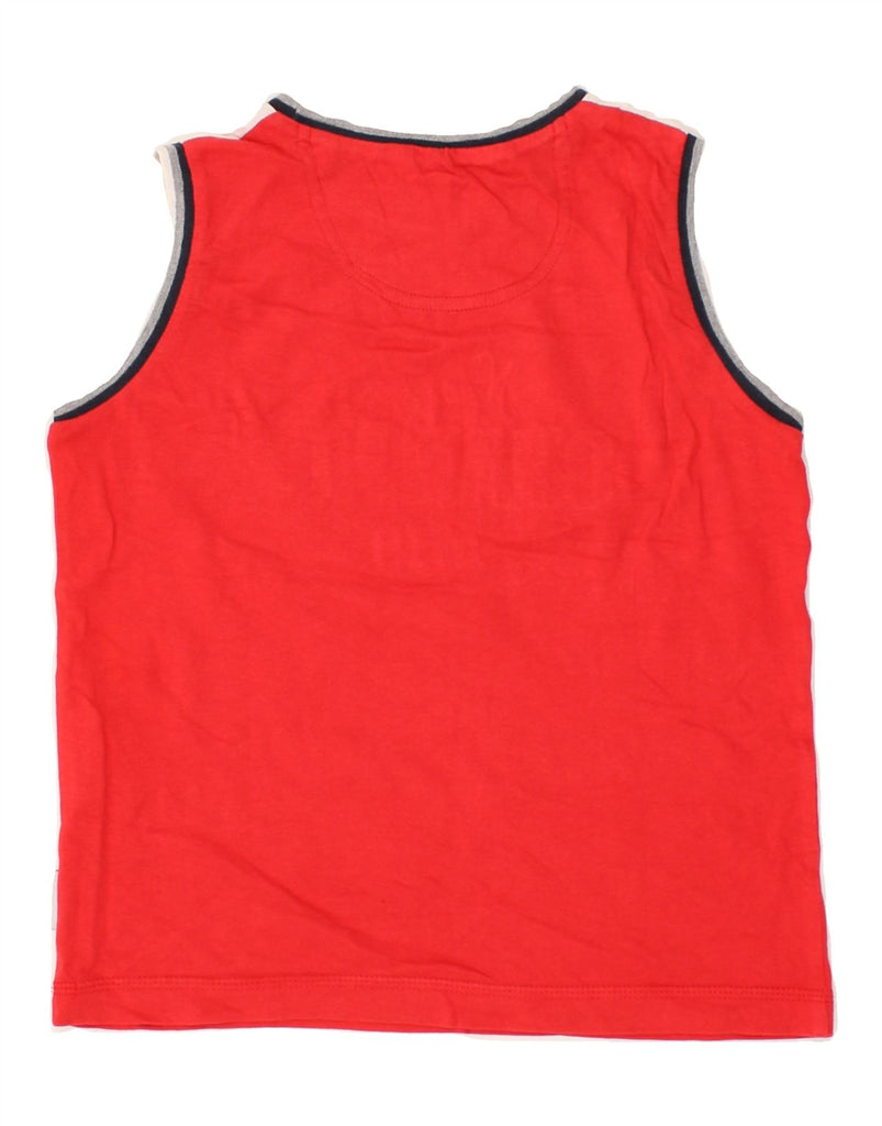 CHAMPION Boys New York Graphic Vest Top 7-8 Years Red Colourblock Cotton | Vintage Champion | Thrift | Second-Hand Champion | Used Clothing | Messina Hembry 