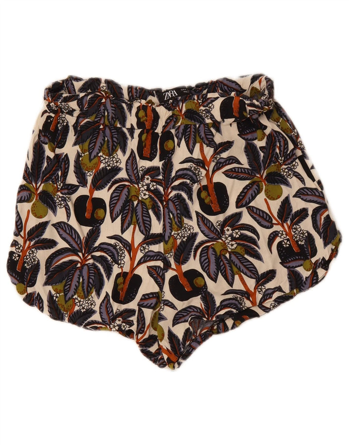Zara Womens Casual Shorts Small W26 Multicoloured Floral