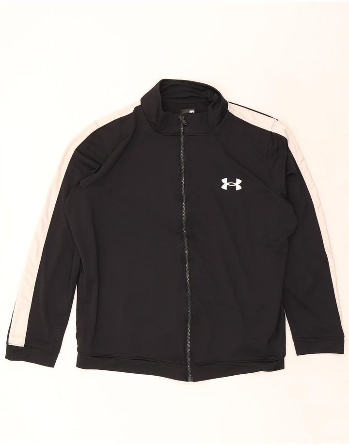 Under Armour Mens Tracksuit Top Jacket 2XL Black Colourblock Polyester