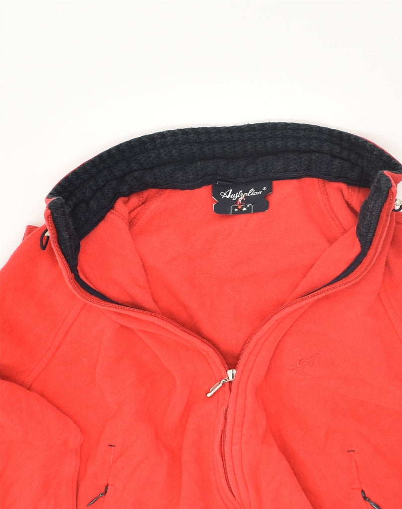 AUSTRALIAN L'ALPINA Womens Tracksuit Top Jacket IT 46 Large  Red Cotton | Vintage AUSTRALIAN L'ALPINA | Thrift | Second-Hand AUSTRALIAN L'ALPINA | Used Clothing | Messina Hembry 