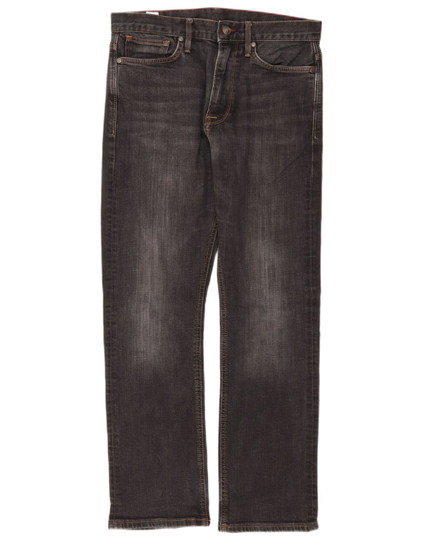 Marks & Spencer Mens Blue Harbour Straight Jeans W34 L31 Black Cotton