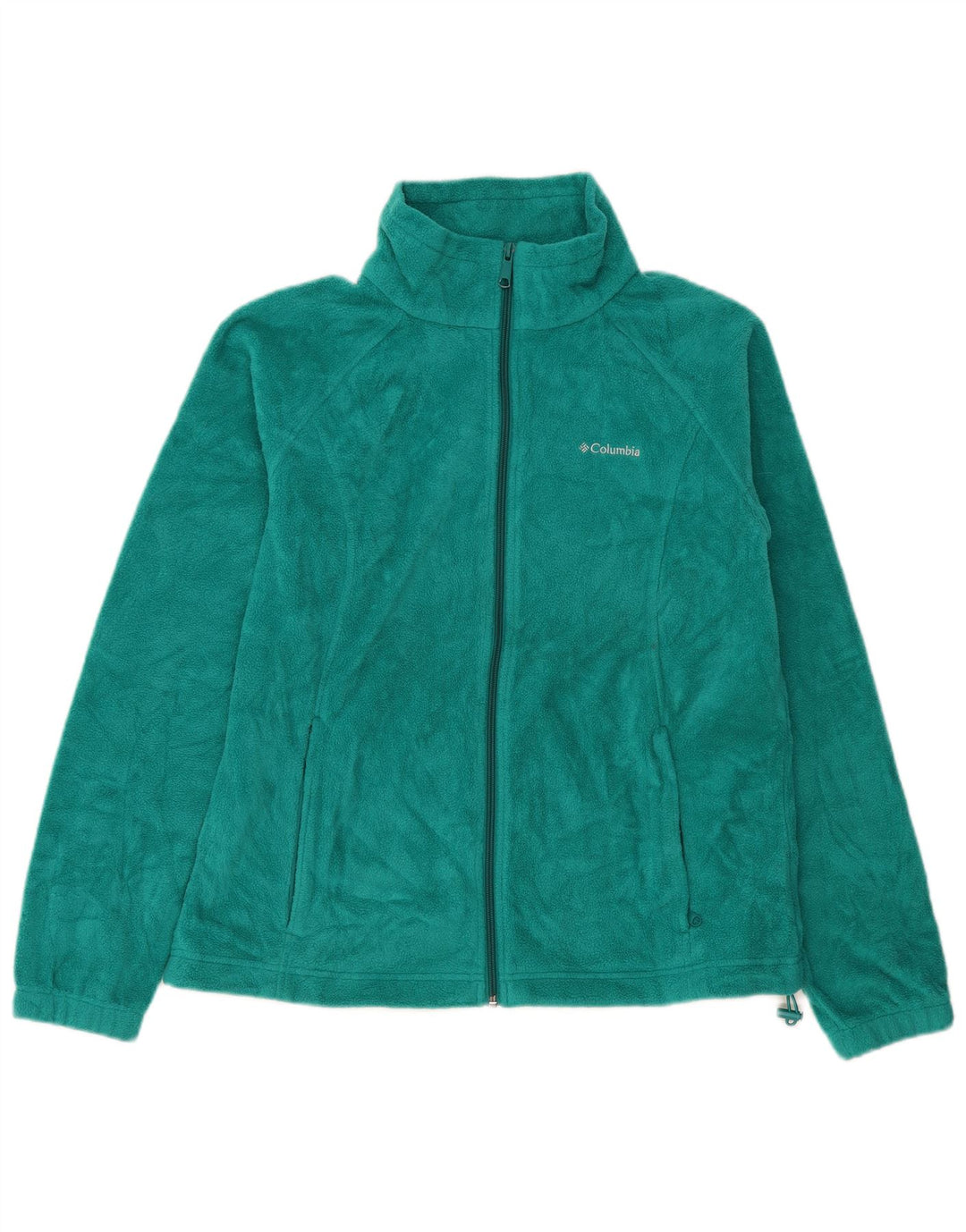 Columbia Womens Fleece Jacket UK 18 XL Green Polyester
