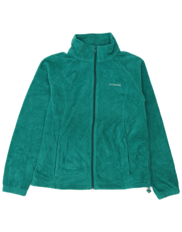 Columbia Womens Fleece Jacket UK 18 XL Green Polyester