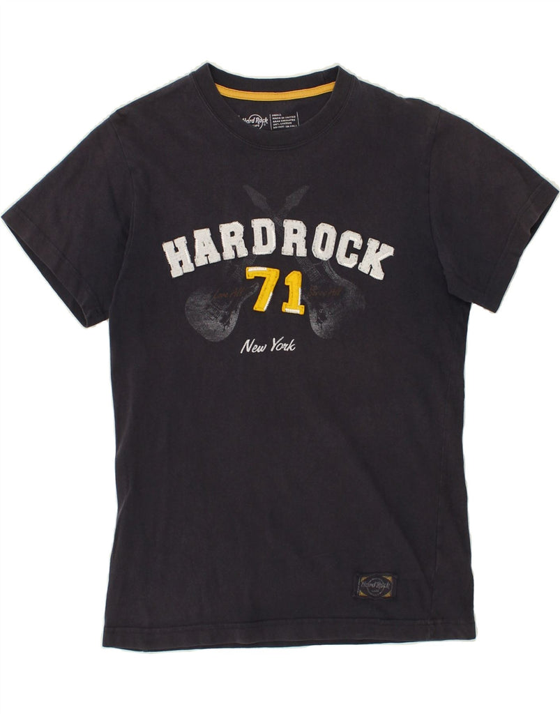 HARD ROCK CAFE Mens New York Graphic T-Shirt Top Small Navy Blue Cotton | Vintage Hard Rock Cafe | Thrift | Second-Hand Hard Rock Cafe | Used Clothing | Messina Hembry 