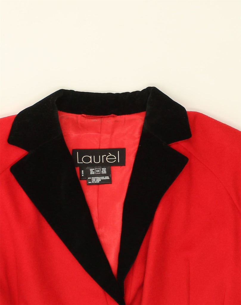 LAUREL Womens Double Breasted Jacket EU 38 Medium Red Wool | Vintage Laurel | Thrift | Second-Hand Laurel | Used Clothing | Messina Hembry 