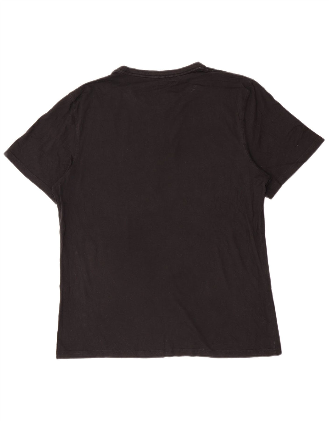 Champion Mens Graphic T-Shirt Top Large Black Cotton