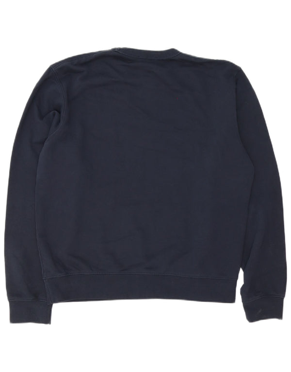 Zara Womens Oversized Sweatshirt Jumper UK 14 Medium Navy Blue Cotton