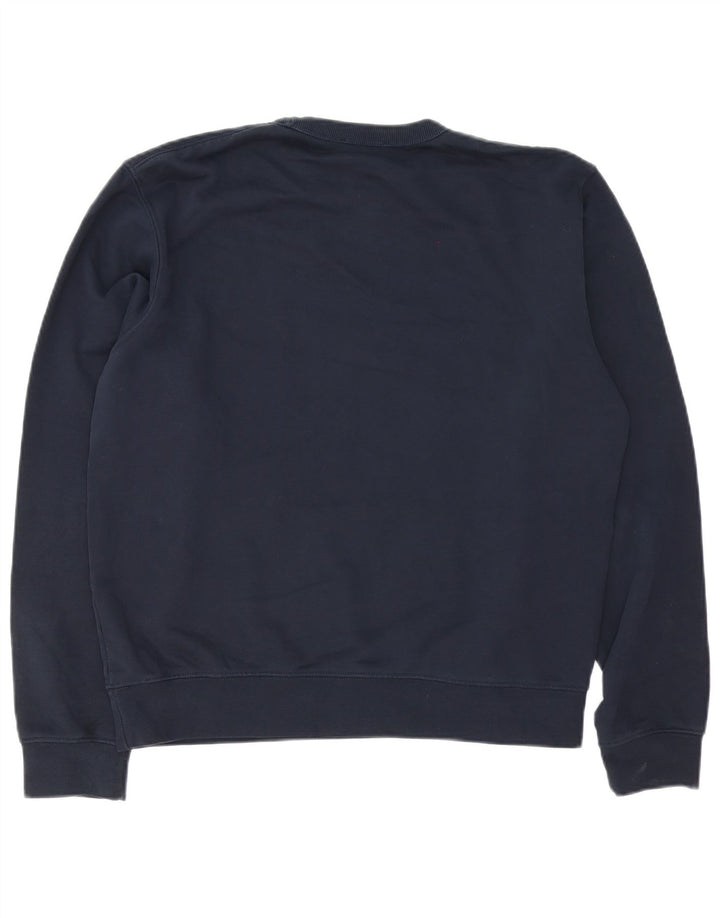 Zara Womens Oversized Sweatshirt Jumper UK 14 Medium Navy Blue Cotton