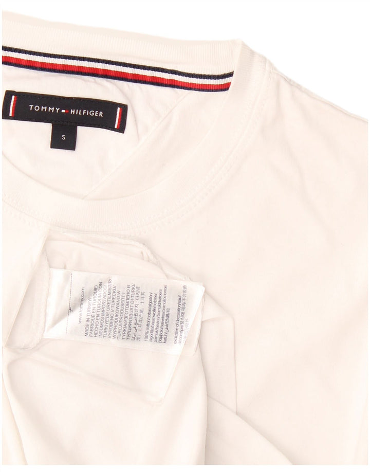 Tommy Hilfiger Mens T-Shirt Top Small White Cotton