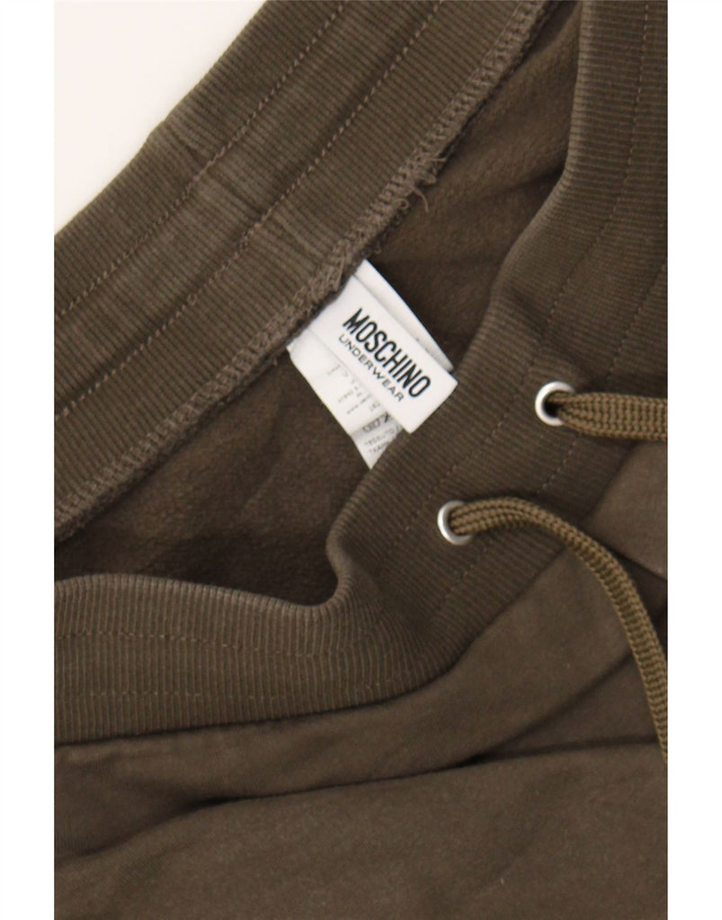 MOSCHINO Womens Graphic Tracksuit Trousers Joggers UK 6 XS  Brown Cotton Vintage Moschino and Second-Hand Moschino from Messina Hembry 