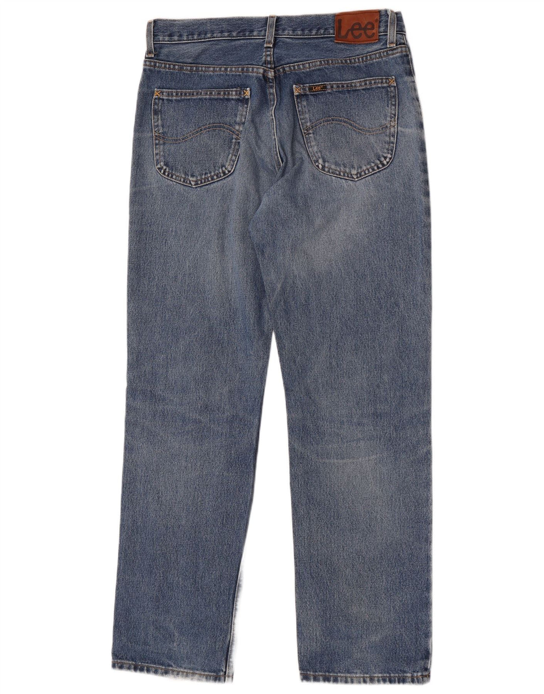 Lee Mens Brooklyn Straight Jeans W34 L32 Blue Cotton