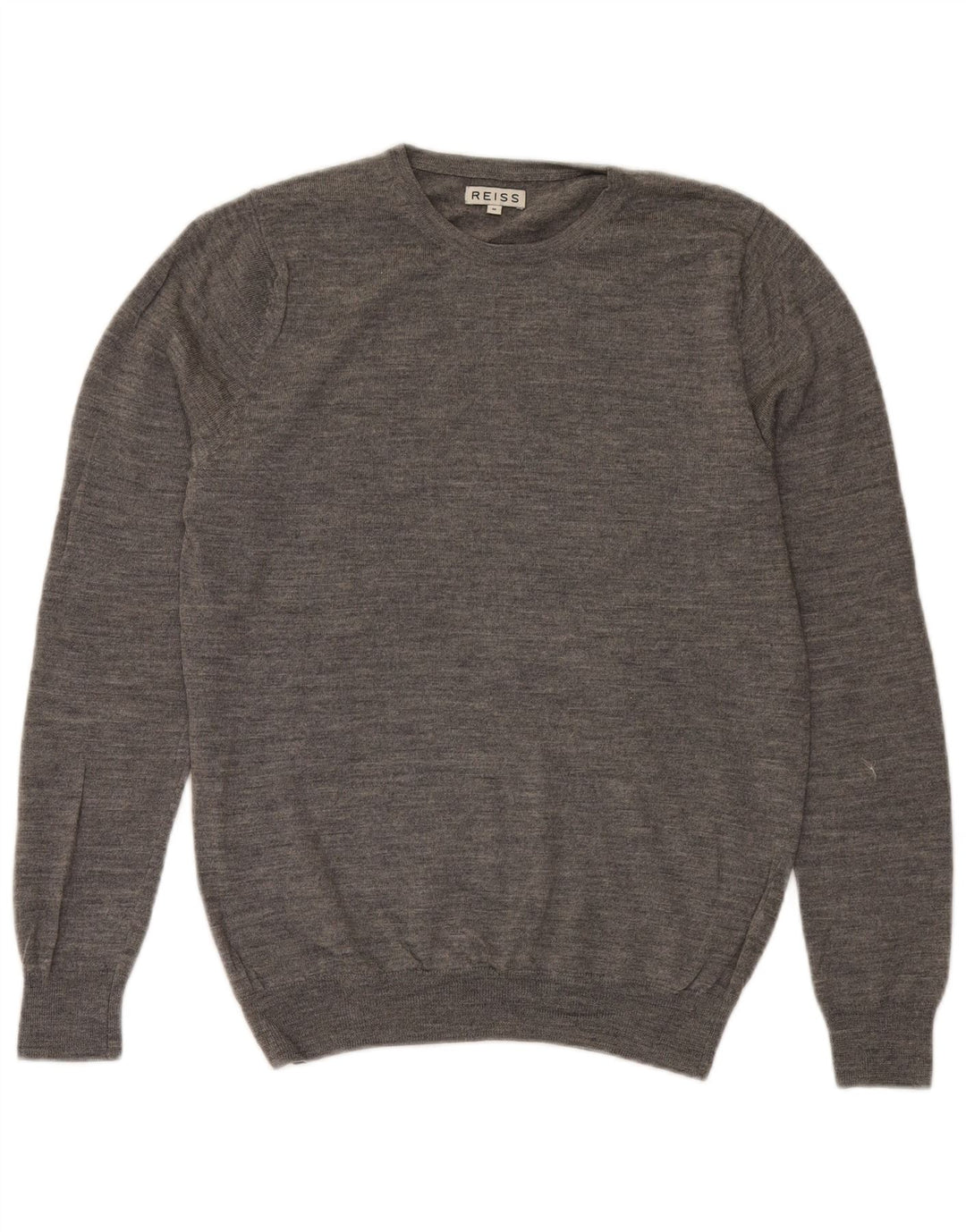 Reiss Mens Crew Neck Jumper Sweater Medium Grey Flecked