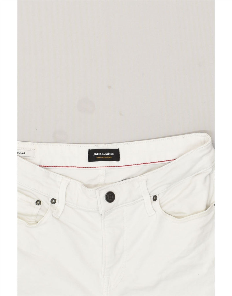 JACK & JONES Mens Regular Denim Shorts Small W30  White | Vintage Jack & Jones | Thrift | Second-Hand Jack & Jones | Used Clothing | Messina Hembry 