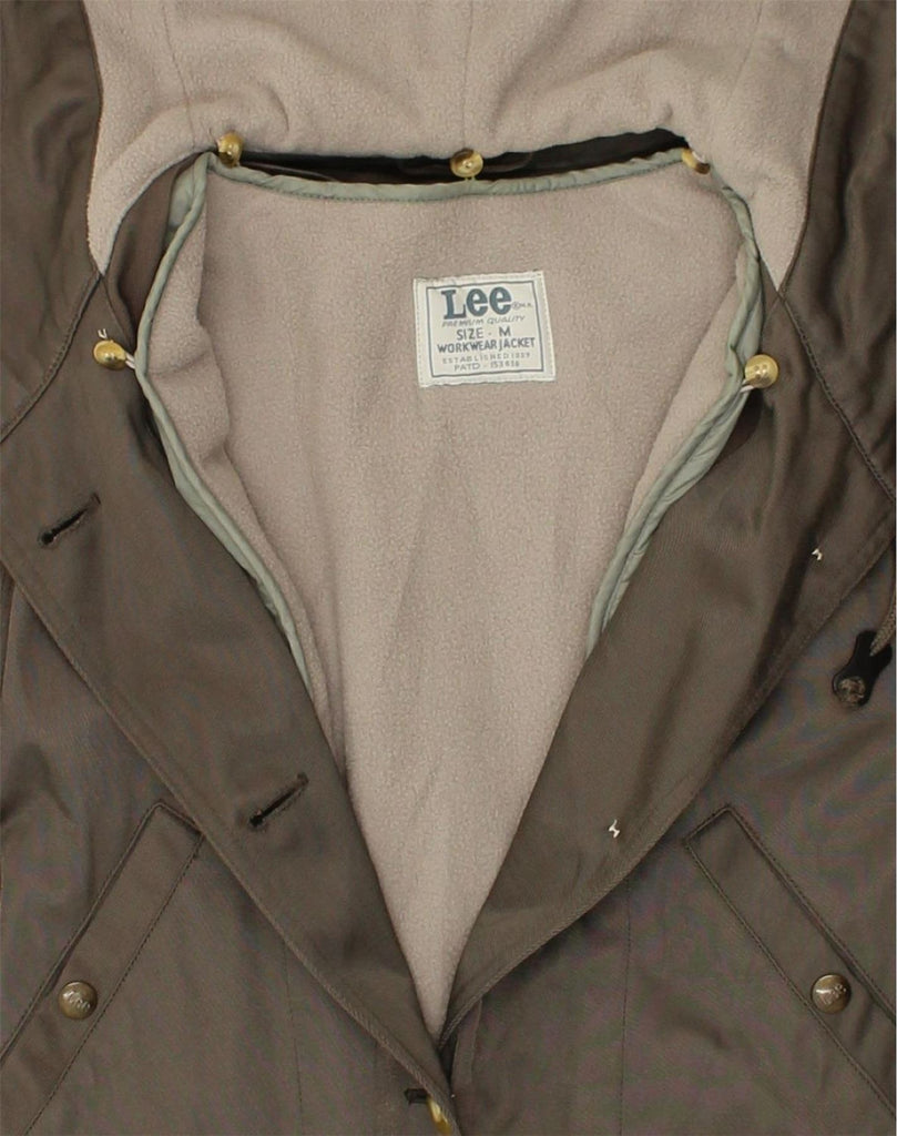 LEE Womens Hooded Overcoat UK 14 Medium Grey Cotton | Vintage Lee | Thrift | Second-Hand Lee | Used Clothing | Messina Hembry 