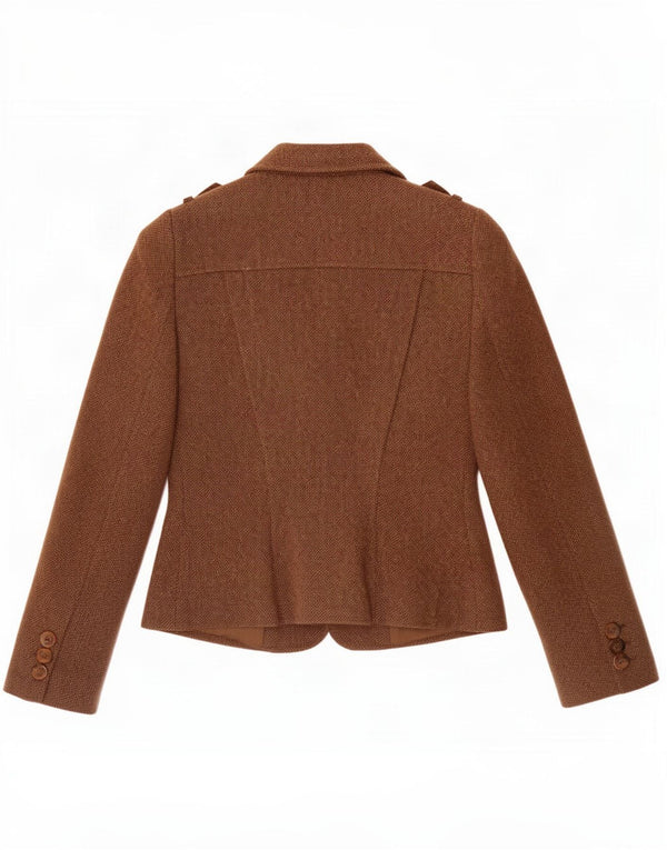 Luisa Spagnoli Womens 3 Button Blazer Jacket IT 42 Medium Brown Flecked