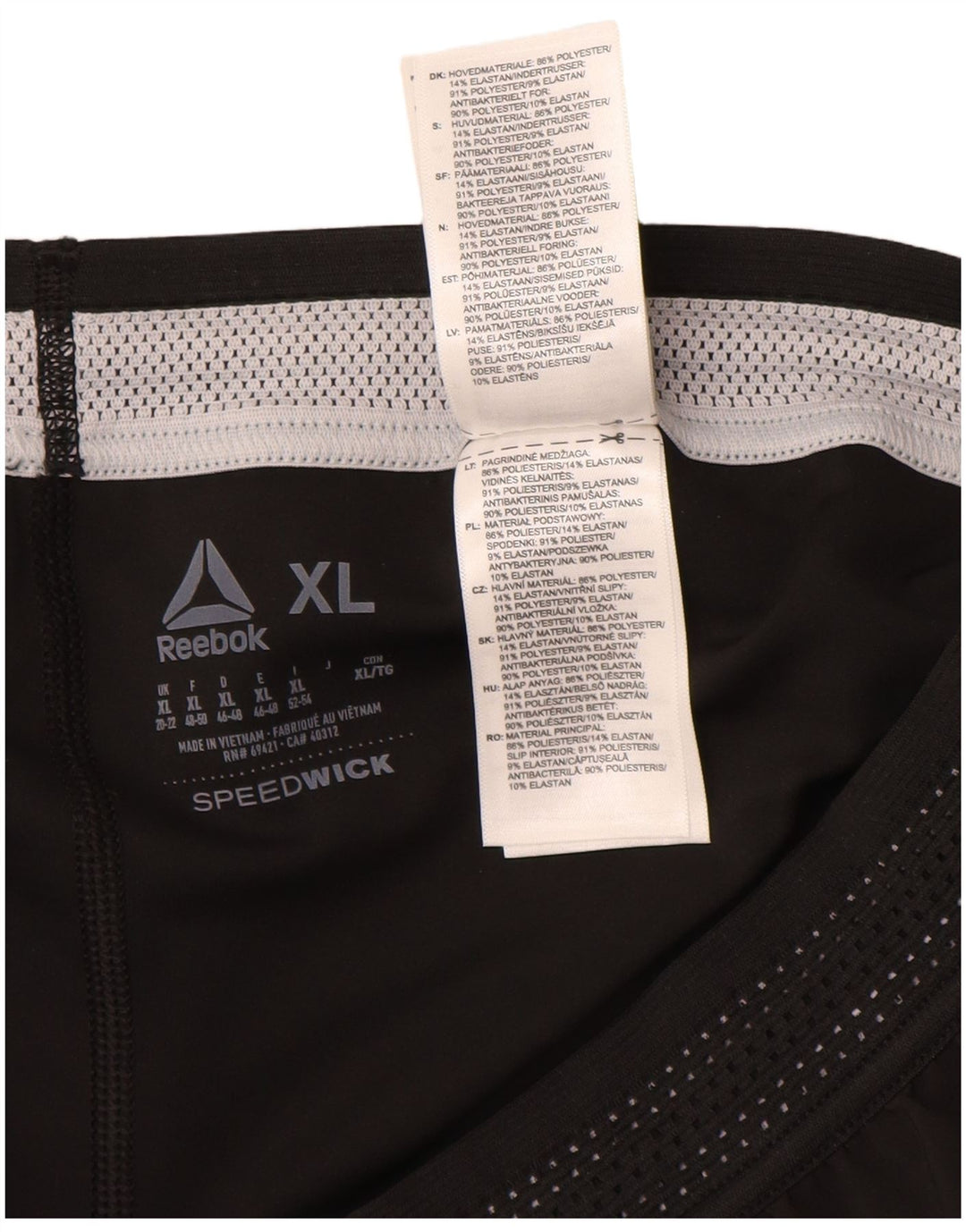 REEBOK Womens Sport Shorts UK 20/22 XL  Black Polyester