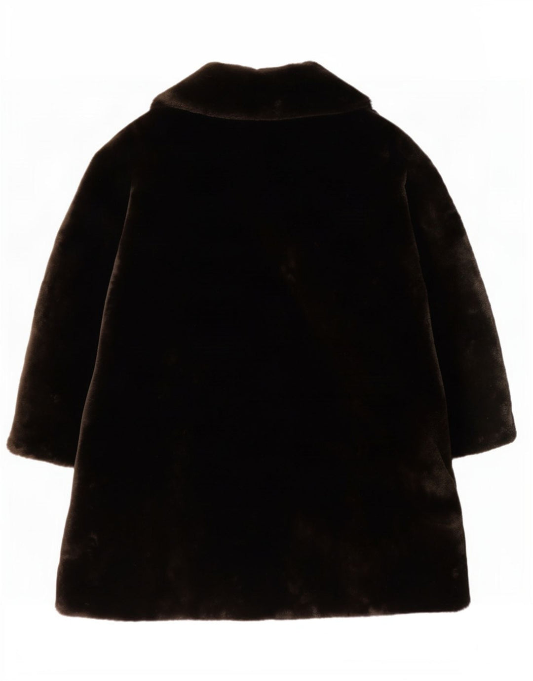 Marks & Spencer Womens Faux Fur Overcoat UK 14 Large Brown Polyacrylic