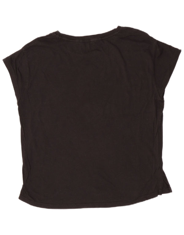 Puma Womens Short Sleeve Graphic T-Shirt Top UK 12 Medium Black