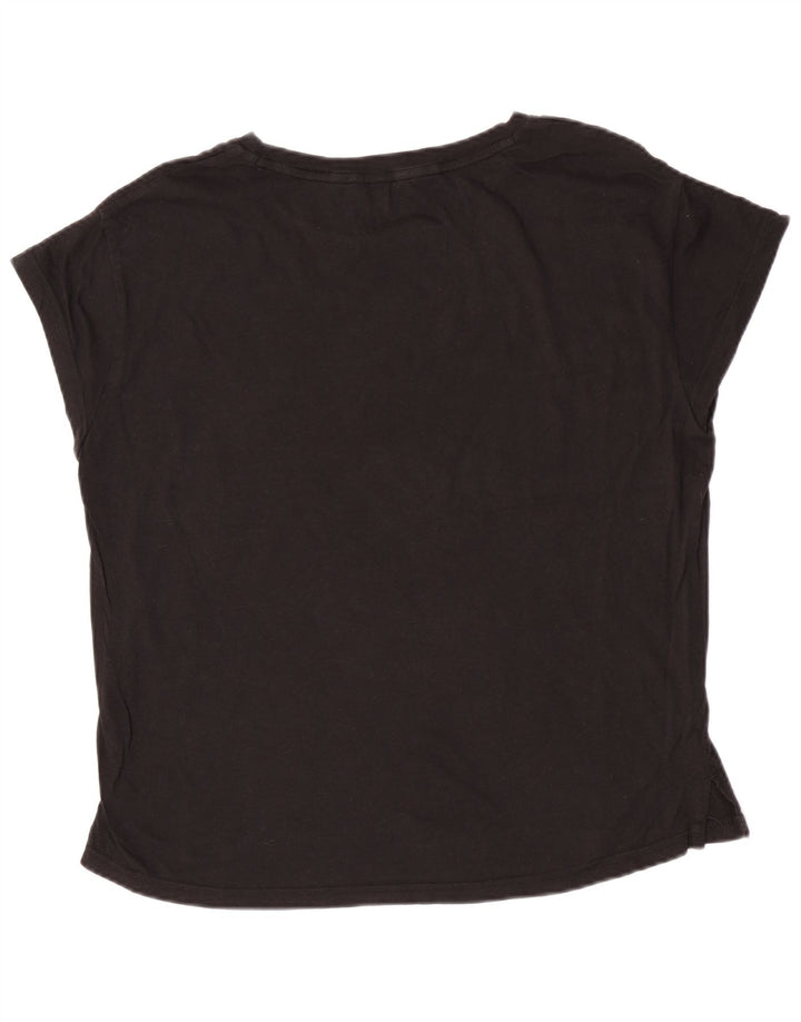 Puma Womens Short Sleeve Graphic T-Shirt Top UK 12 Medium Black
