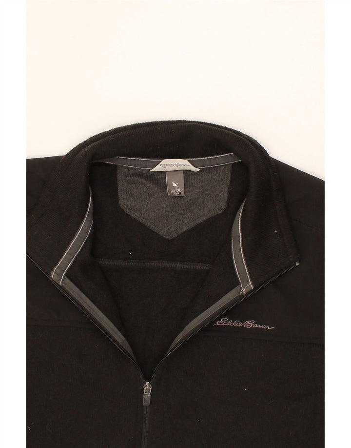 EDDIE BAUER Mens Tracksuit Top Jacket XL Black Polyester Vintage Eddie Bauer and Second-Hand Eddie Bauer from Messina Hembry 