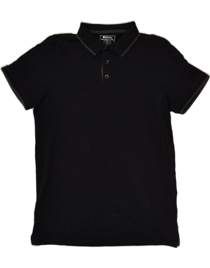 MOUNTAIN WAREHOUSE Mens Polo Shirt Small Black Cotton