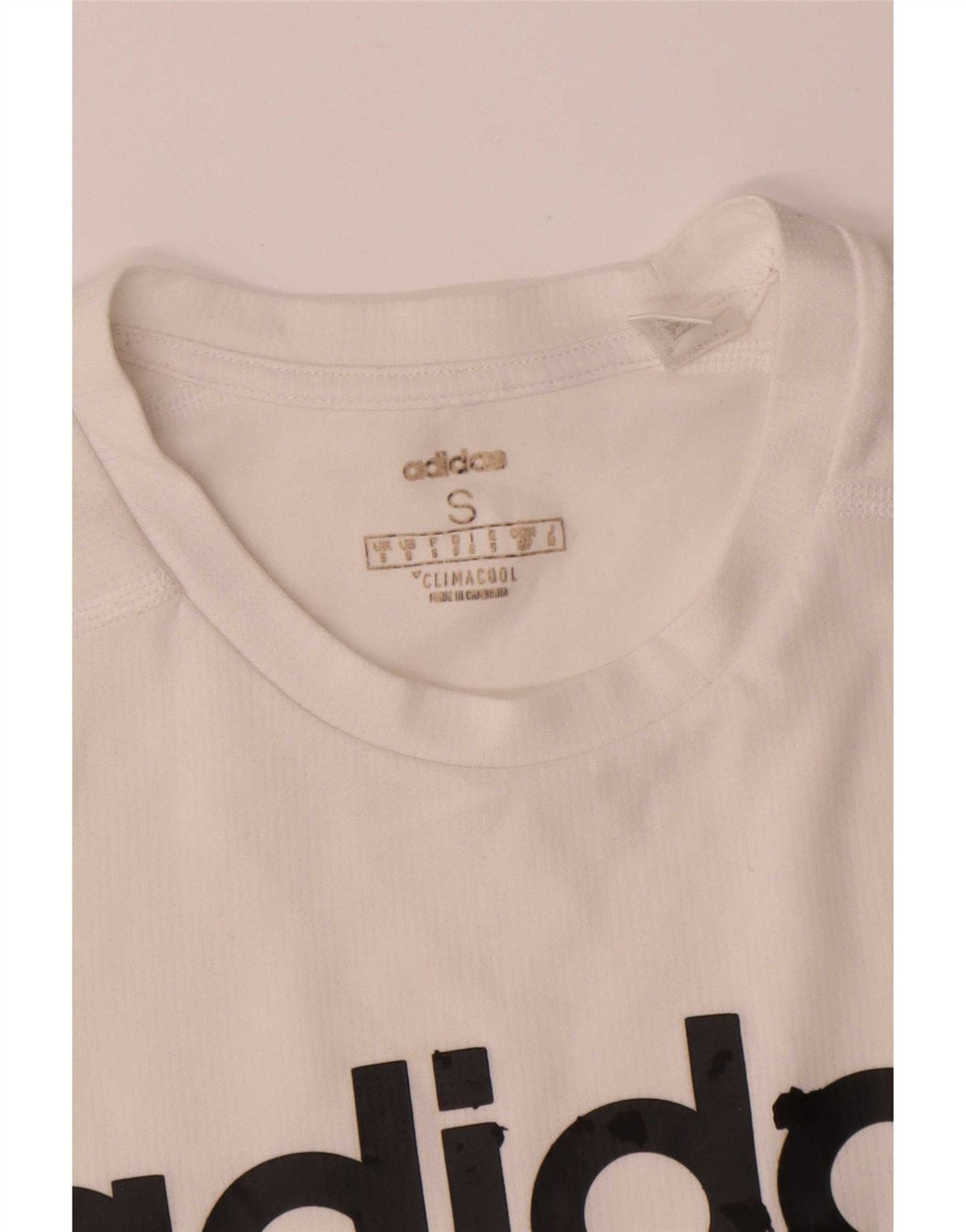 Adidas Mens Climacool Graphic T-Shirt Top Small White Polyester