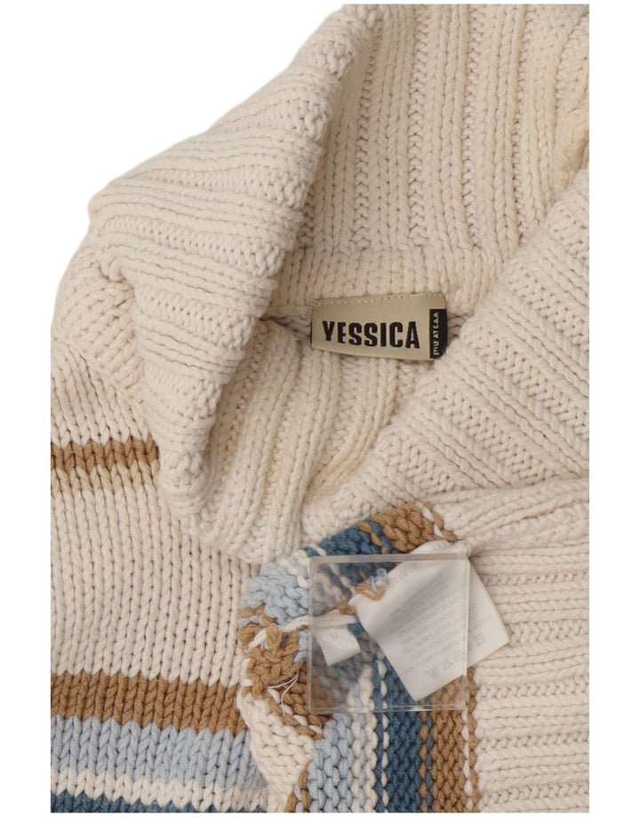 Yessica Womens Roll Neck Jumper Sweater UK 14 Medium Multicoloured Striped