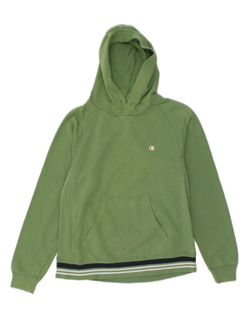 CHAMPION Womens Hoodie Jumper UK 10 Small Green Cotton | Vintage Champion | Thrift | Second-Hand Champion | Used Clothing | Messina Hembry 