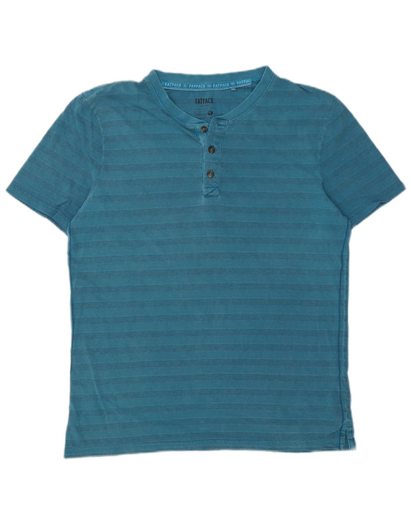 Fat Face Mens T-Shirt Top Medium Blue Striped Cotton