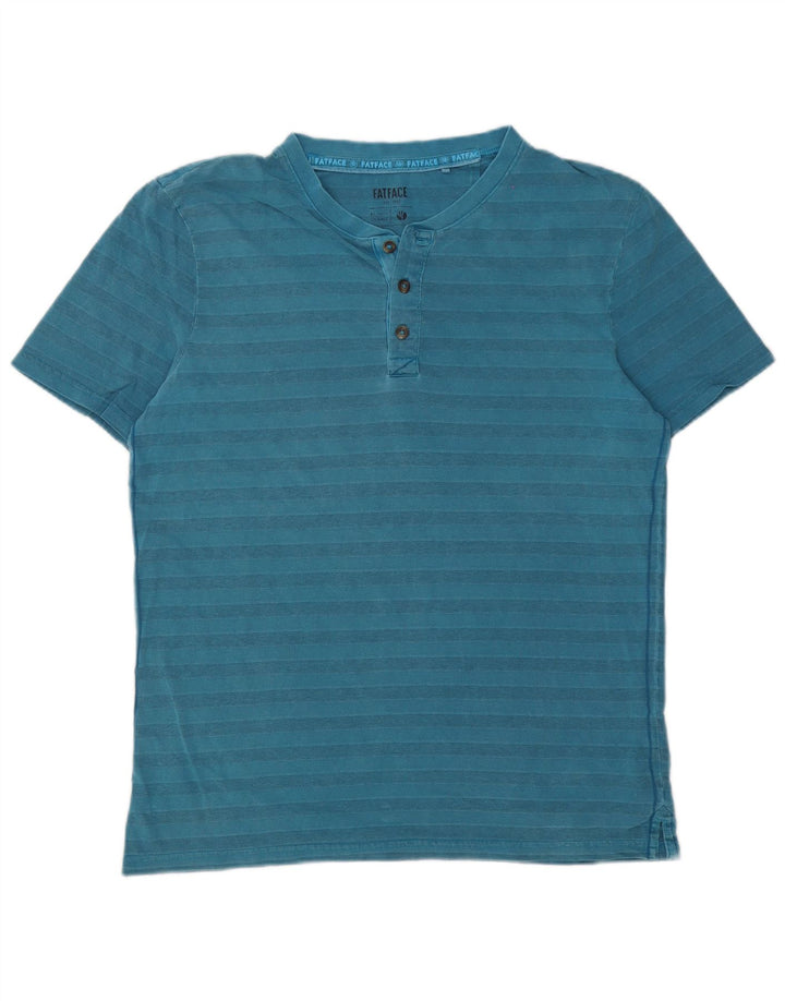 Fat Face Mens T-Shirt Top Medium Blue Striped Cotton
